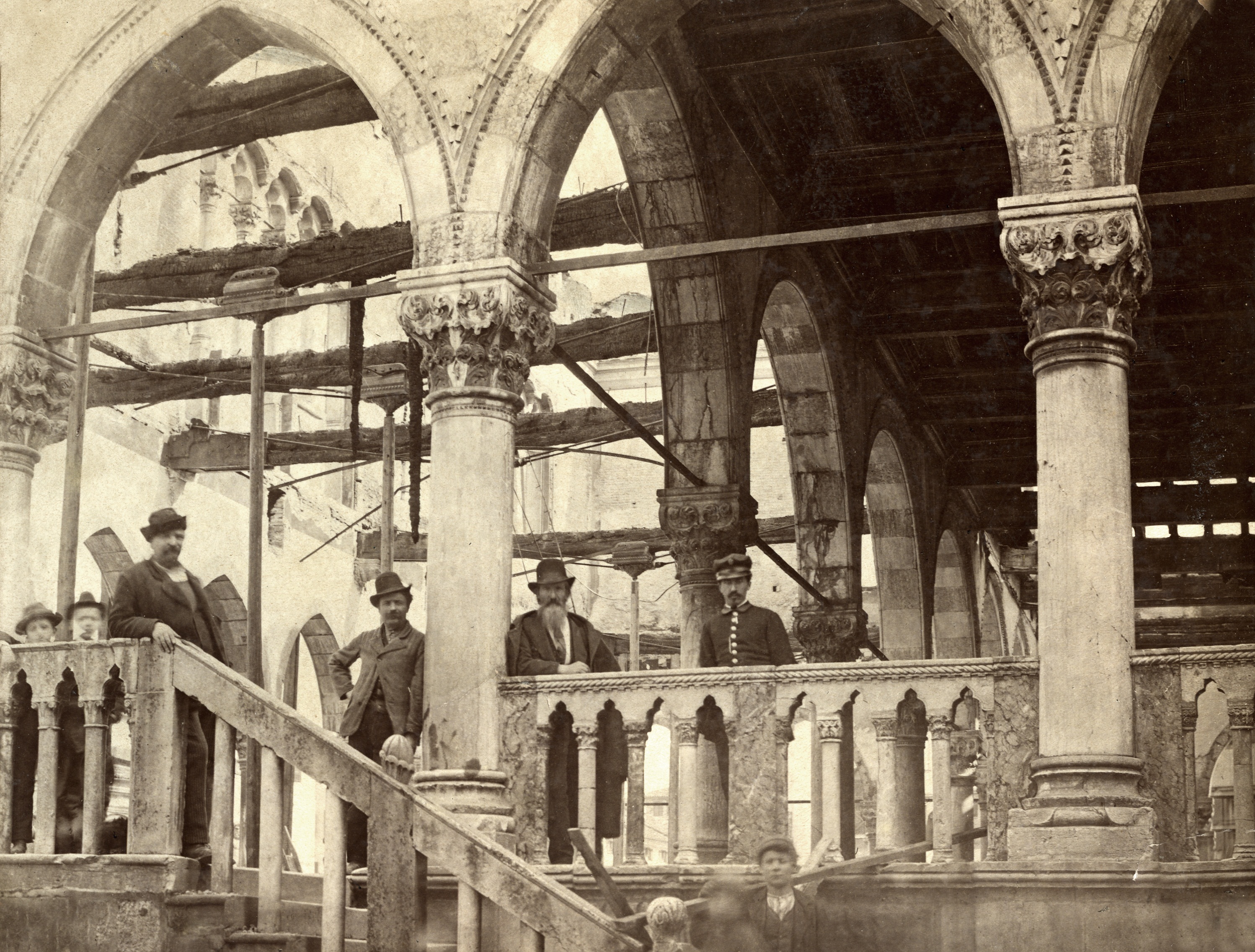 Giuseppe Malignani Loggia Lionello dopo incendio 1876