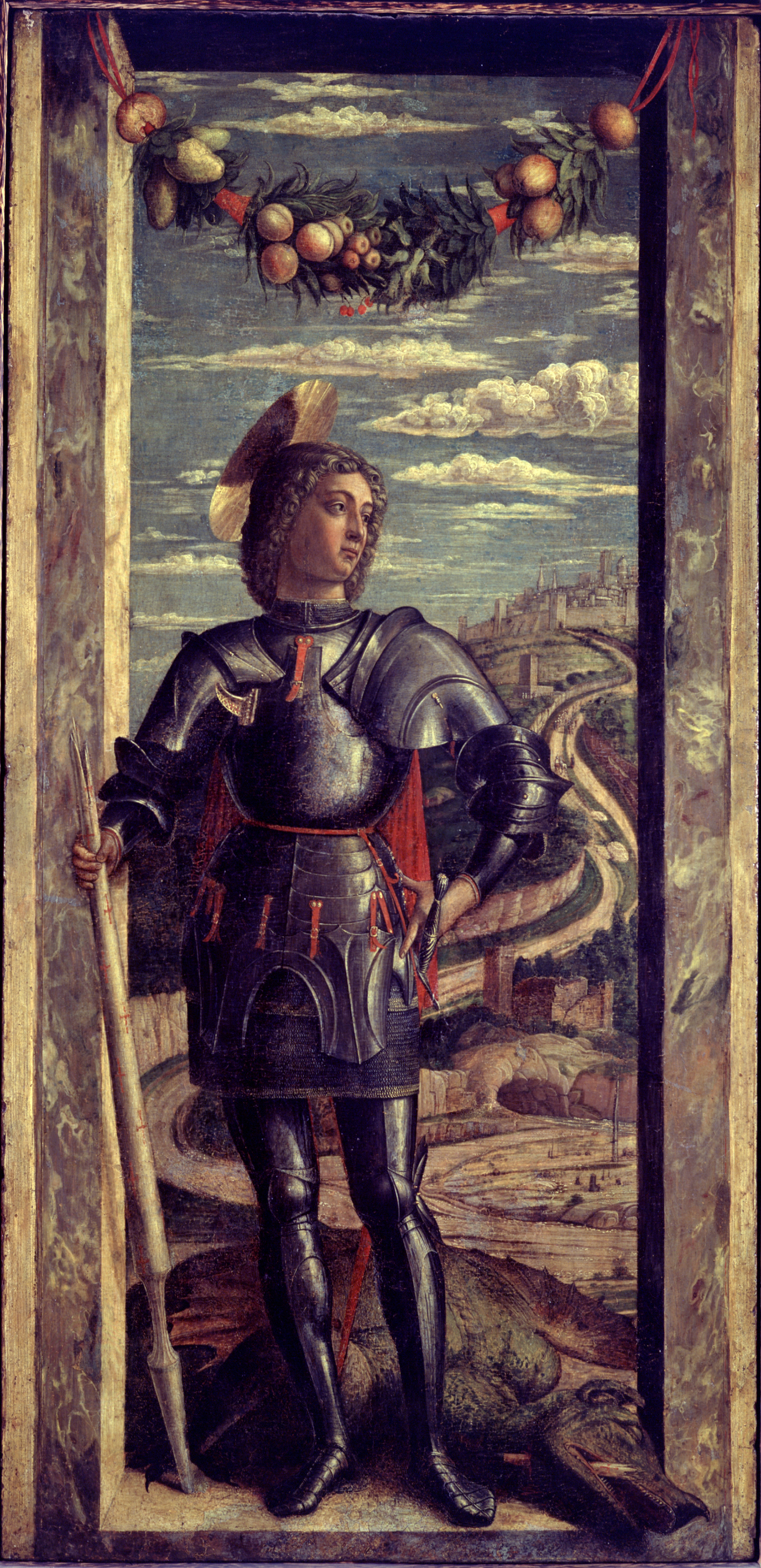Andrea Mantegna, San Giorgio, particolare